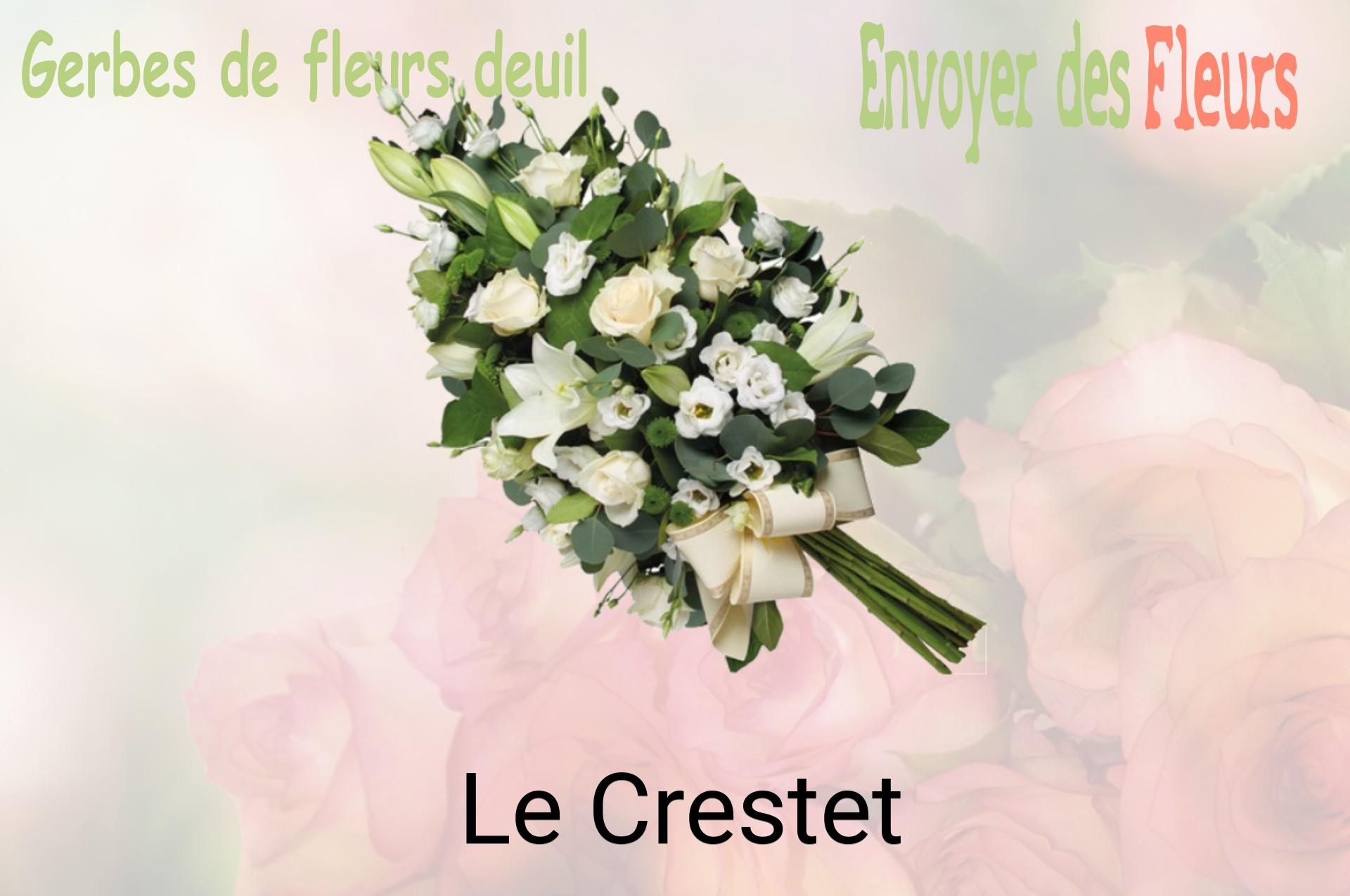 Gerbe de fleurs de deuil livrée à Le Crestet
